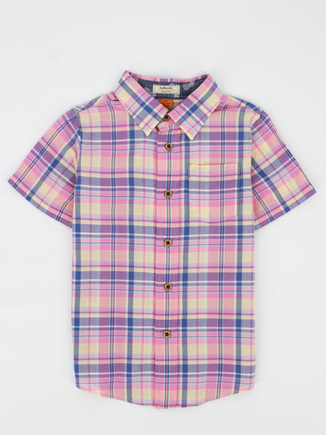 Image for Kids Boy Plaid Side Pocket Shirt,Multi