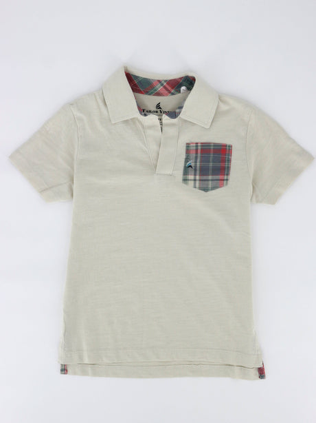 Image for Kids Boy Side Pocket Polo Shirt,Beige