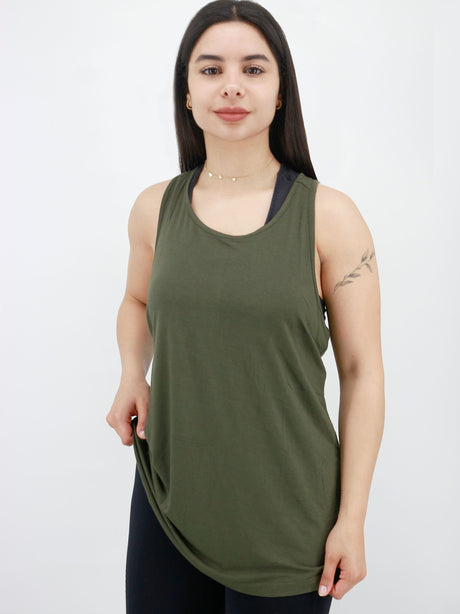 Image for Women's Brand Logo Printed Sport Top,Olive