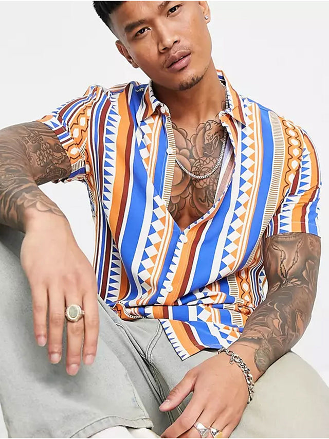 Image for Men's Striped/Printed Shirt,Multi