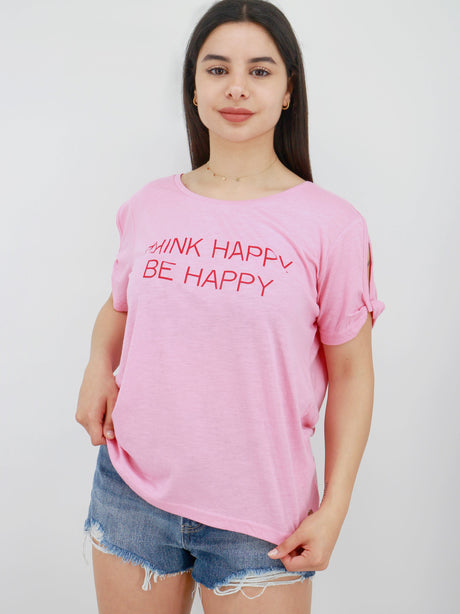 Image for Women's Graphic Printed T-Shirt,Pink