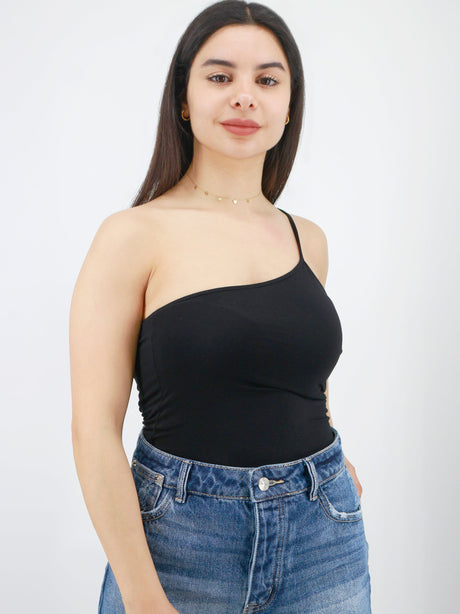 Image for Women's One Strap Bodysuit,Black