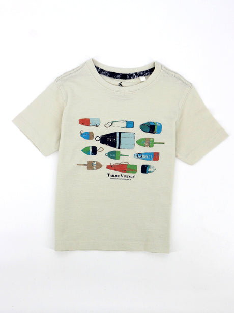 Image for Kids Boy Graphic Printed Top,Beige