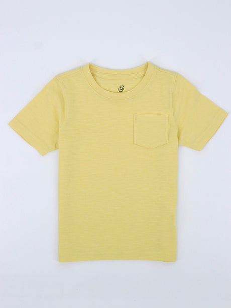 Image for Kids Boy Side Pocket T-Shirt,Yellow