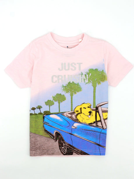Image for Kids Boy Graphic Printed T-Shirt,Pink