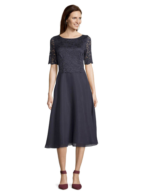 Image for Women's MIDI Lace Dress,Navy