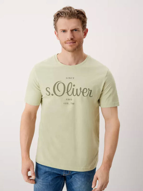 Image for Men's Brand Logo Printed T-Shirt,Green