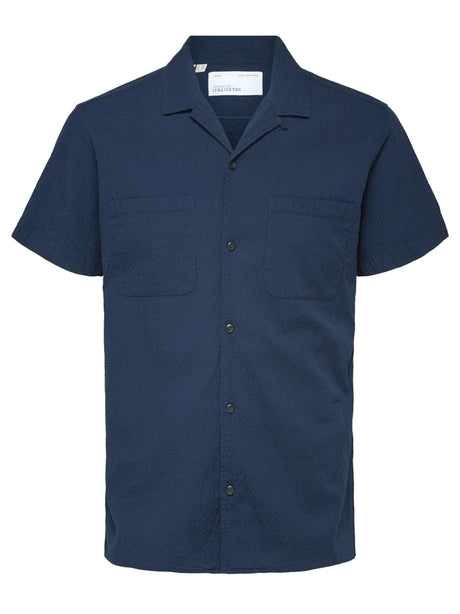 Image for Men's Textured Dress Shirt,Navy