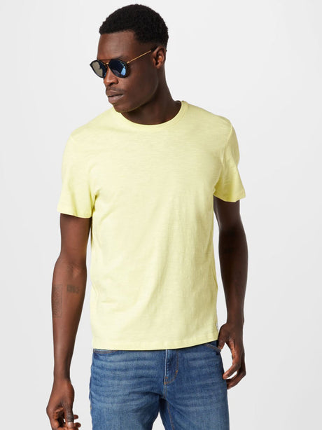 Image for Men's Brand Logo Embroidered Top,Yellow