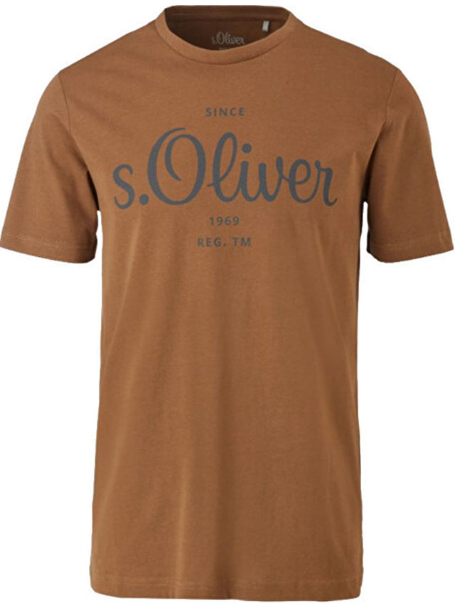 Image for Men's Brand Logo Printed T-Shirt,Olive