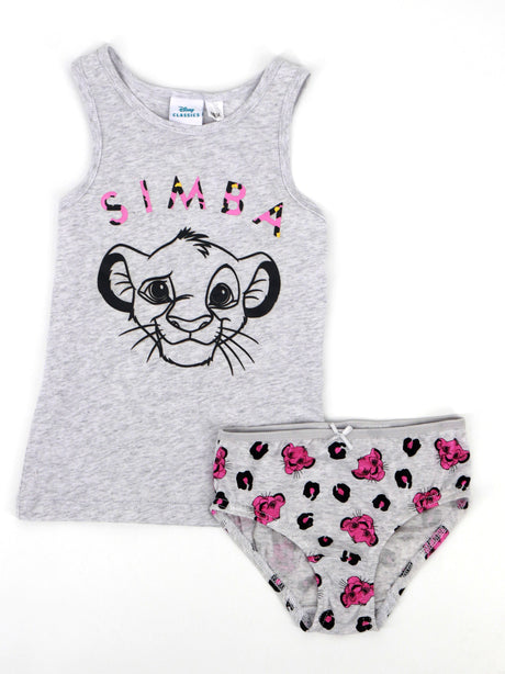 Image for Kids Girl Graphic Printed Sleepwear Set,Grey