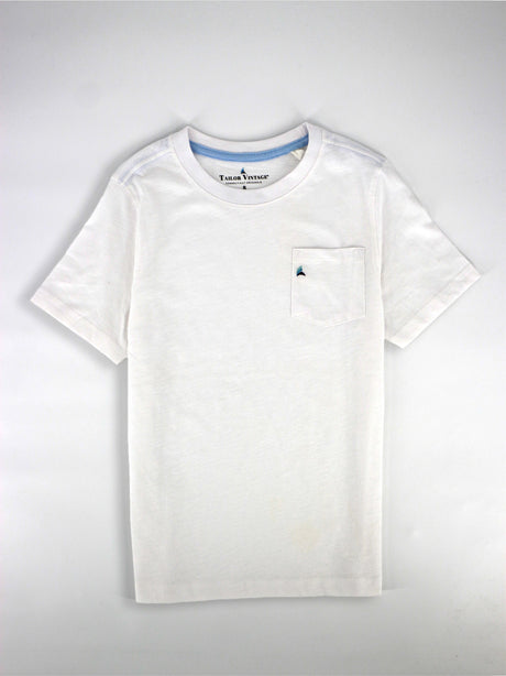 Image for Kids Boy Side Pocket Embroidered Top,White