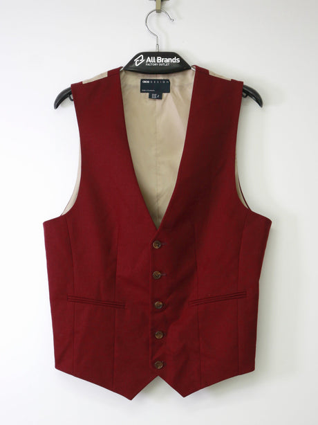 Image for Men's Textured Vest,Burgundy