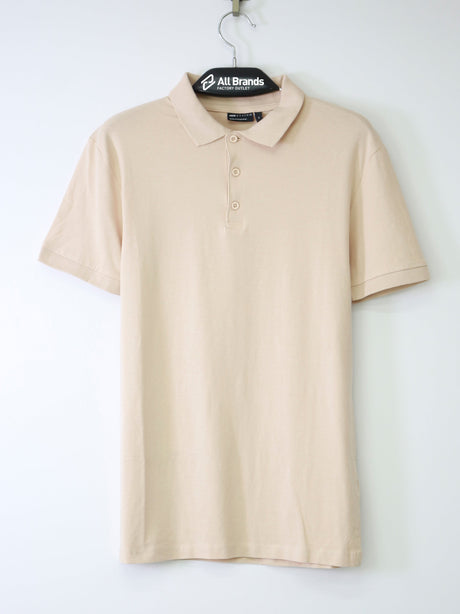 Image for Men's Plain Solid Polo Shirt,Beige