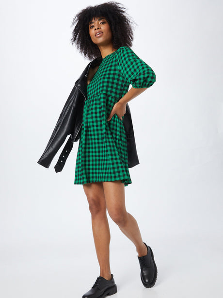 Image for Women's Plaid Dress,Green