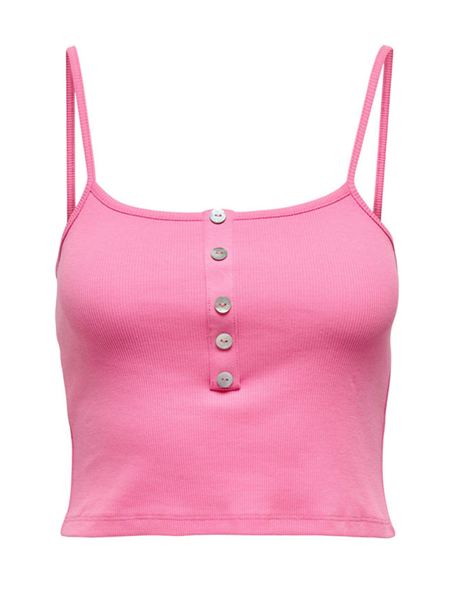 Image for Women's Ribbed Crop Tank Top,Pink