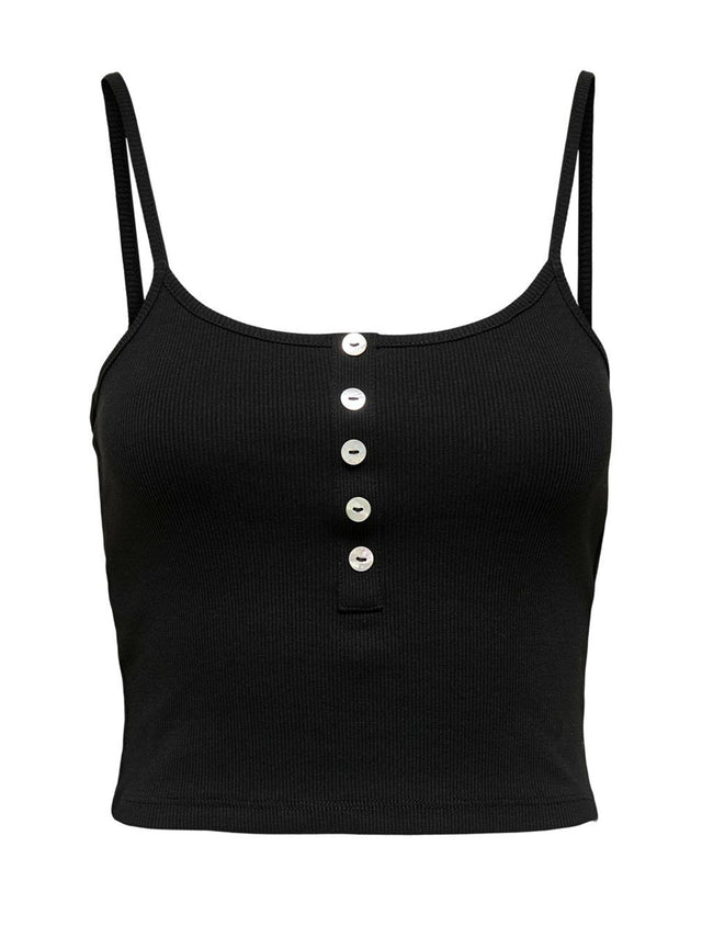 Image for Women's Ribbed Crop Tank Top,Black