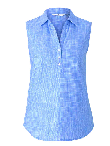 Image for Women's Plaid Shirt Bluse,Blue