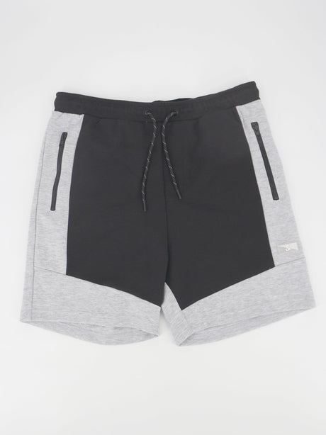 Image for Men's Color Blocking Sweat Short,Grey/Black