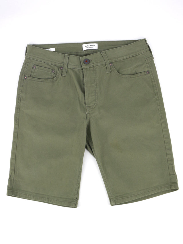 Image for Men's Plain Solid Denim Short,Olive