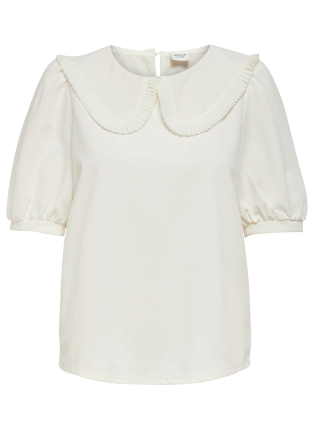 Image for Women's Detailed Collar Top Women,Off White