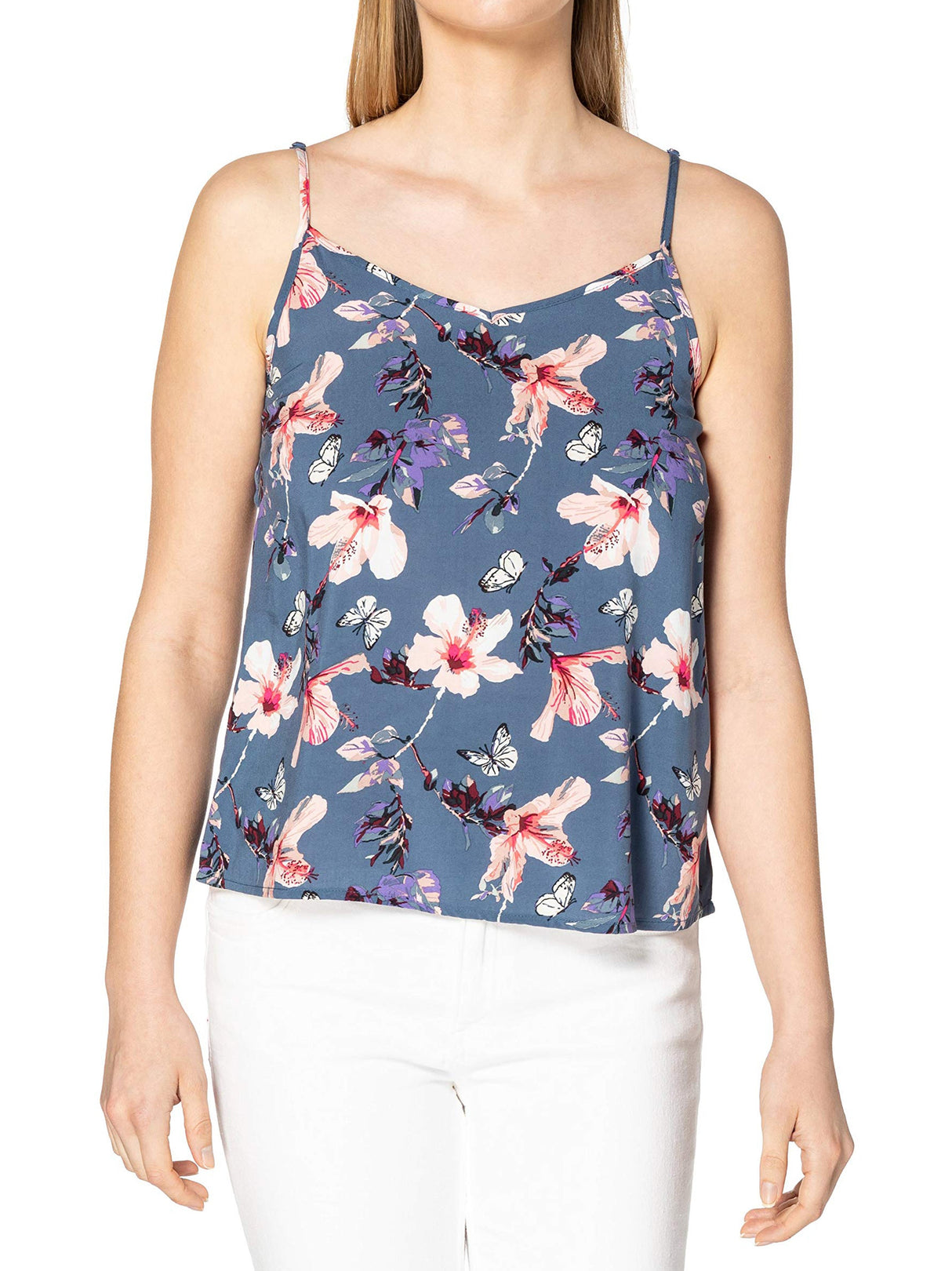 Image for Women's Floral Printed V-Neck Top,Multi