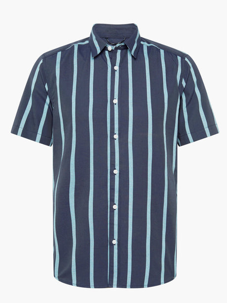 Image for Men's Striped Dress Shirt,Navy