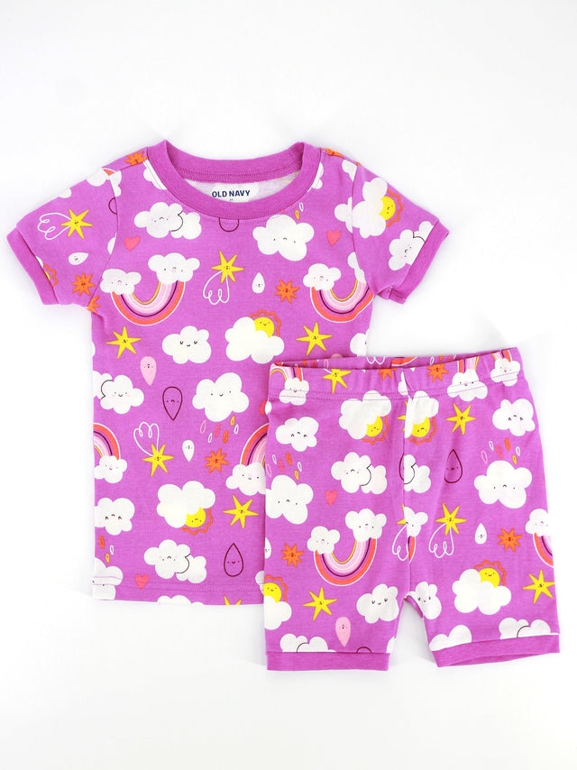 Image for Kids Girl Graphic Printed Sleepwear Set,Purple