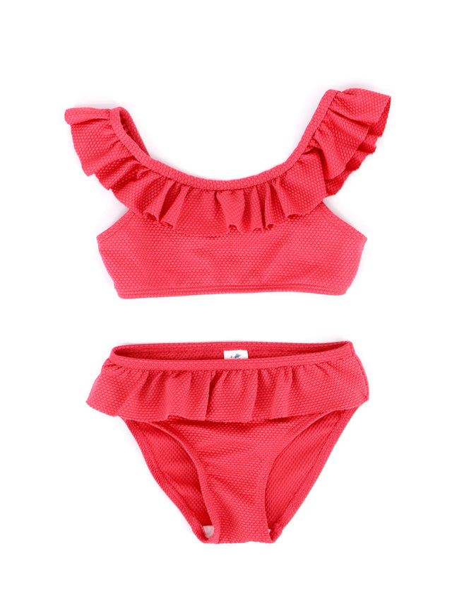Image for Kids Girl 2 Pieces Ruffle Bikini Set,Peach