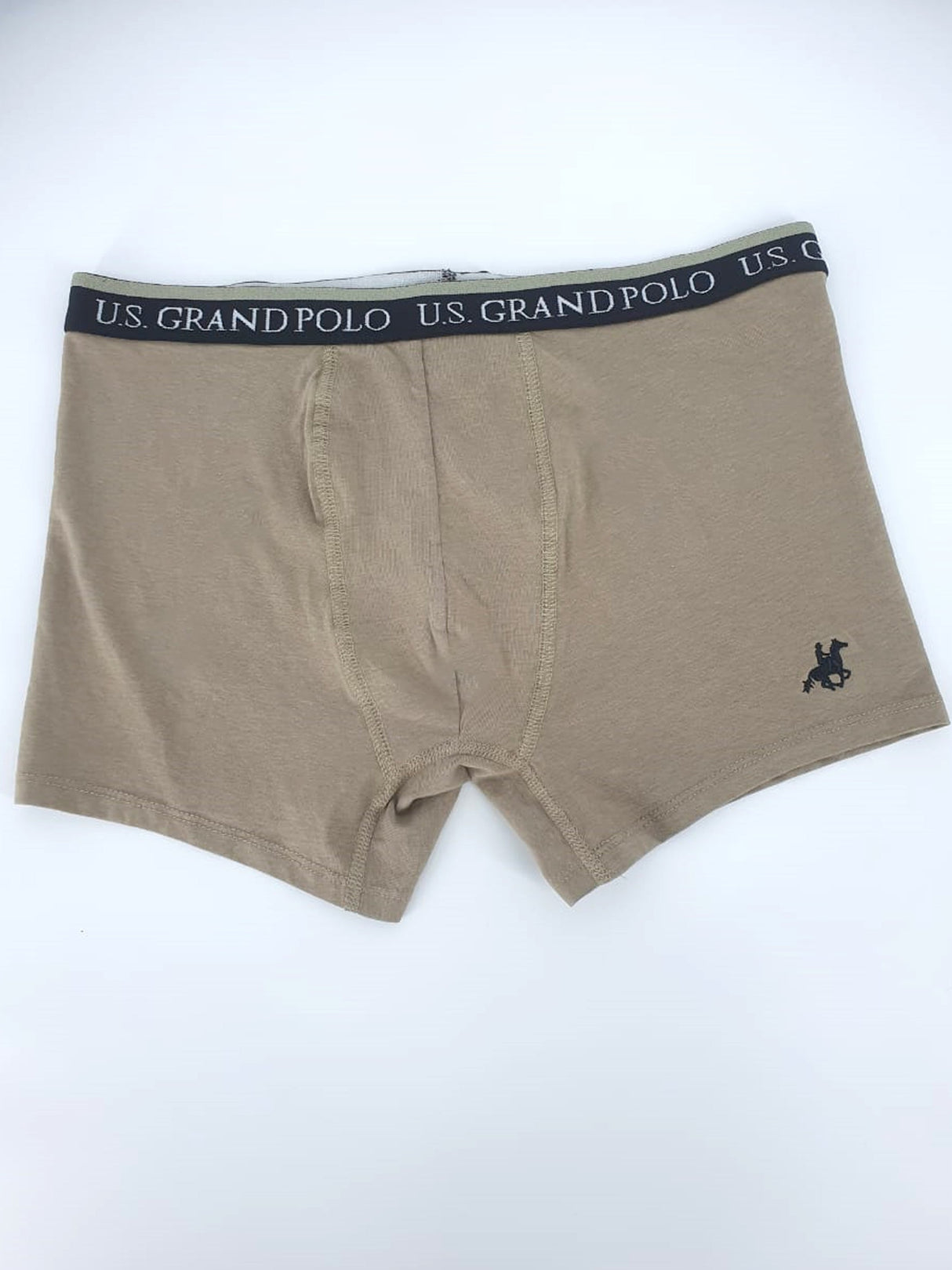 Image for Men's Brand Logo Printed Boxer,Dark Beige