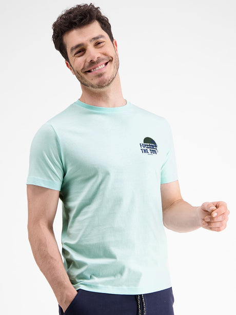 Image for Men's Graphic Printed T-Shirt,Aqua