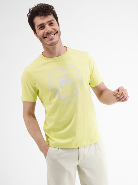 Image for Men's Brand Logo Printed T-Shirt,Light Yellow