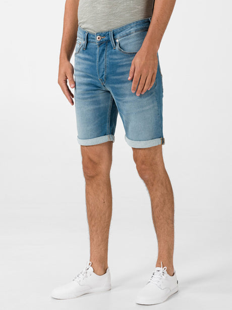 Image for Men's Washed Denim Short,Light Blue