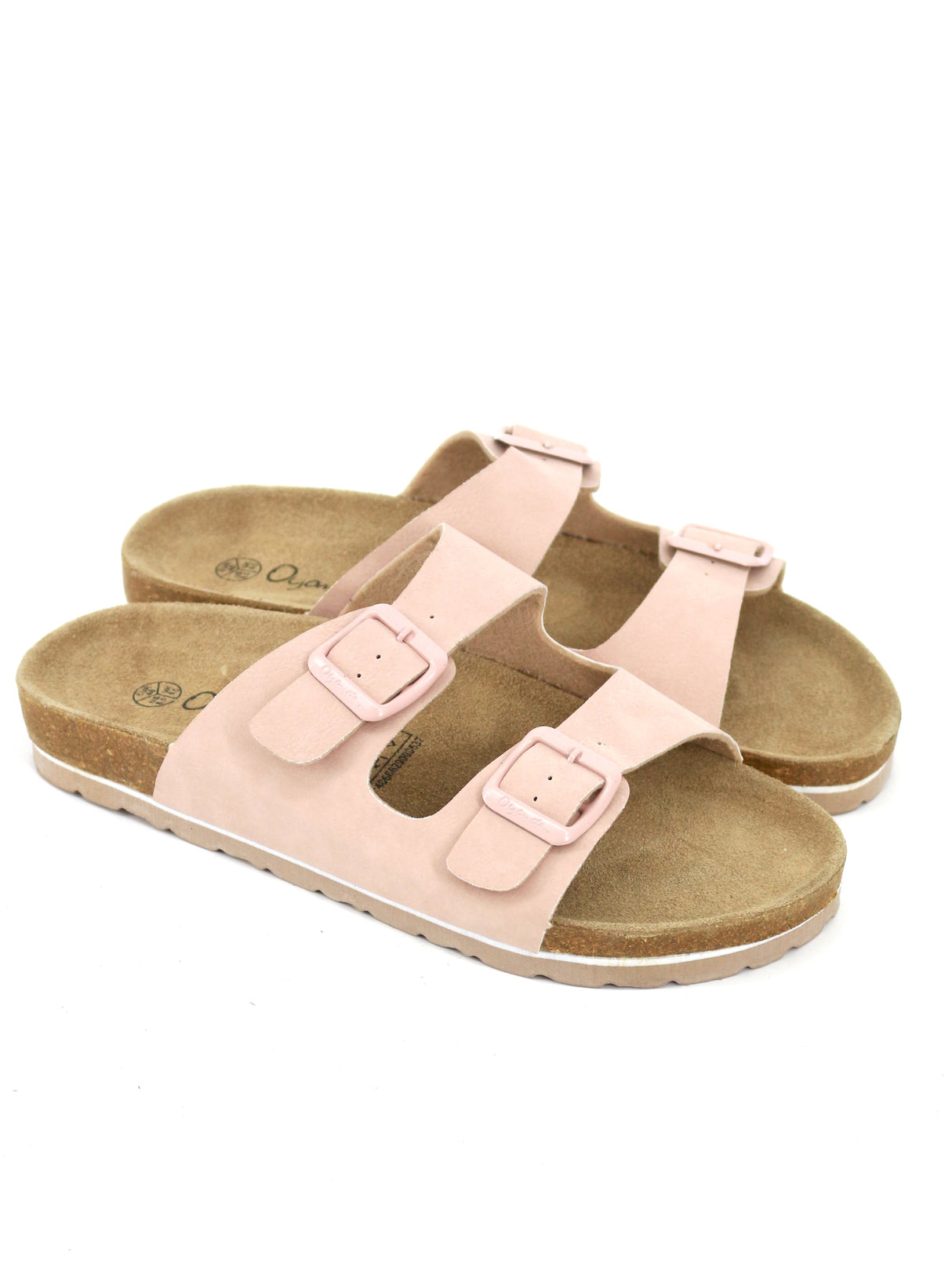 Image for Women's Suede Slide Sandals,Light Pink