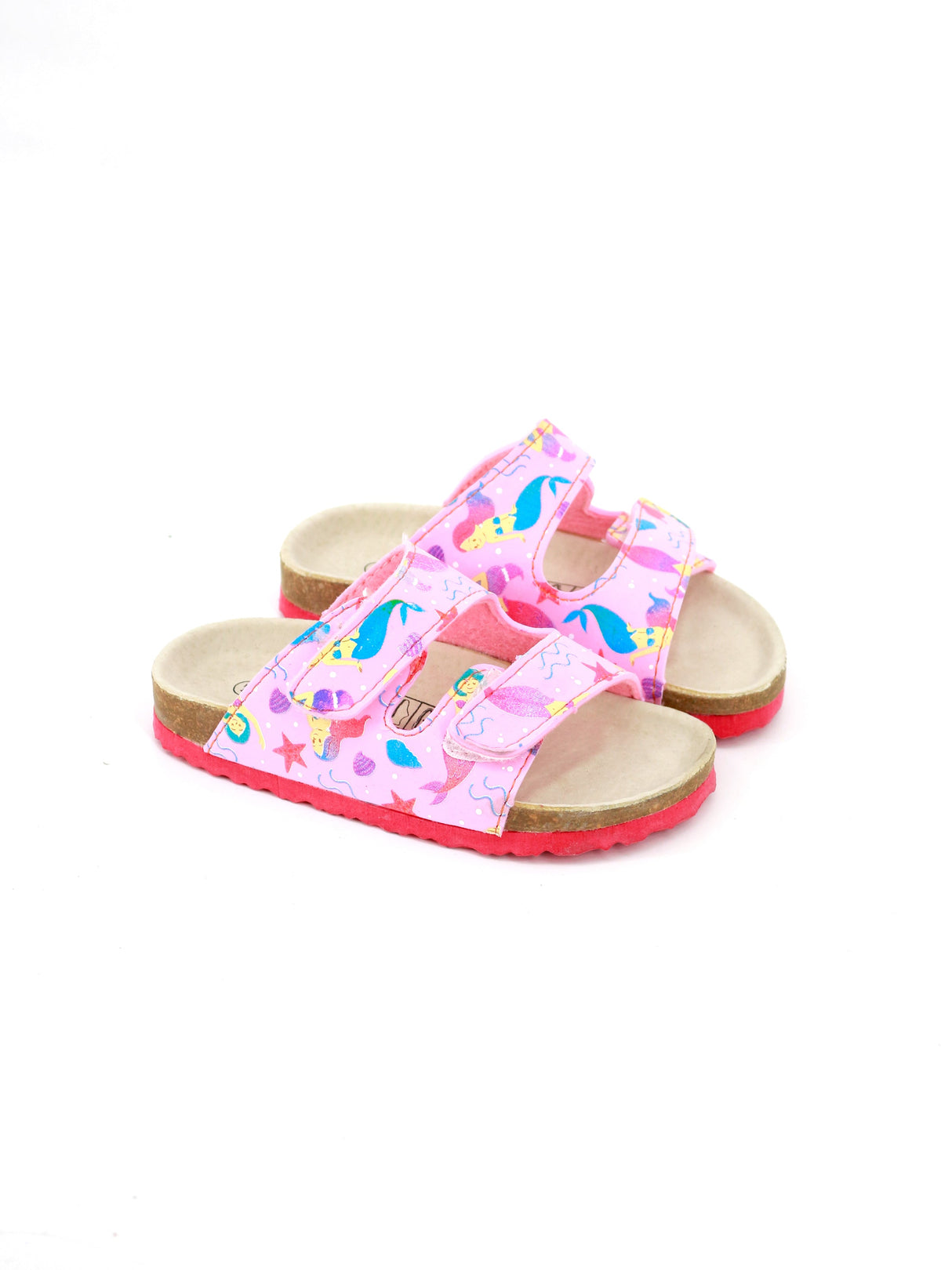Image for Kids Girl Graphic Printed Velcro Slides,Pink