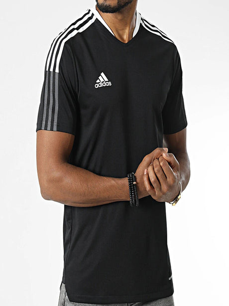 Image for Men's Shoulder Striped Sport Top,Black