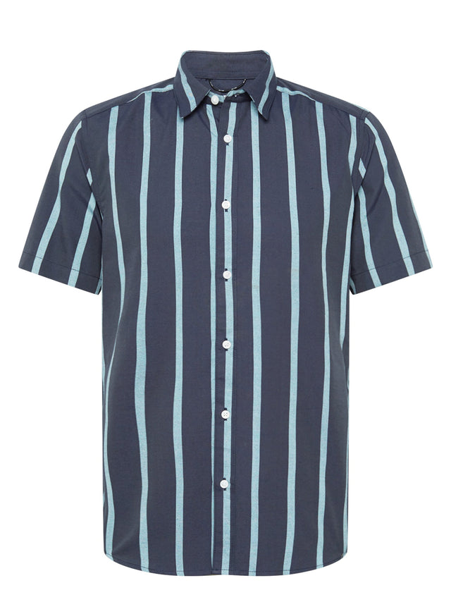 Image for Men's Striped Dress Shirt,Navy
