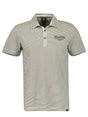 Image for Men's Graphic Embroidered Striped Henley Top,Beige