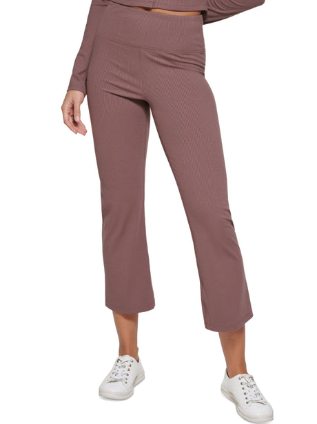 Image for Women's Ribbed Ankle Length Pant,Light Brown