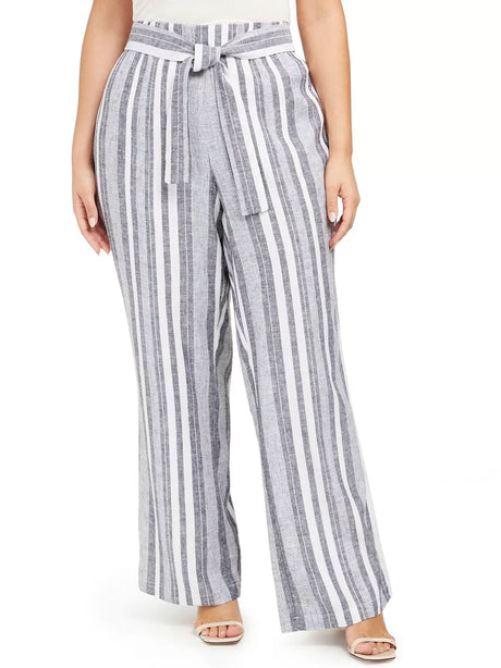 Image for Women's Tie-Front Striped Pant,Multi