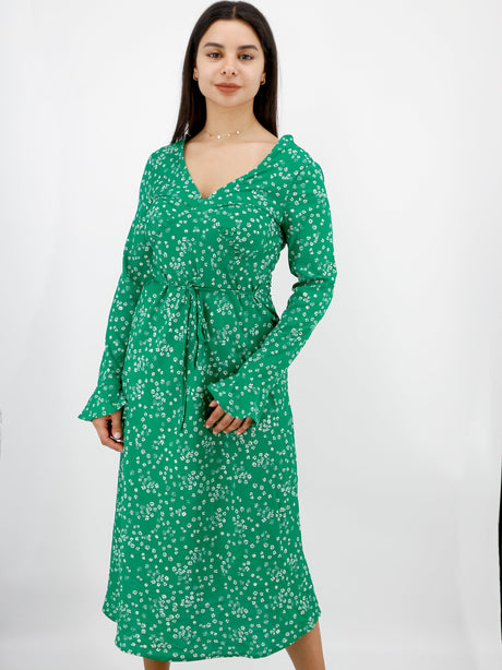Image for Women's Floral Printed Dress,Green
