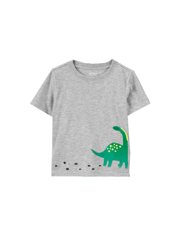 Image for Kids Boy Dinosaur Printed T-Shirt,Grey