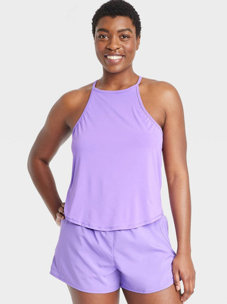 Image for Women's Plain Solid Sport Tank Top,Purple