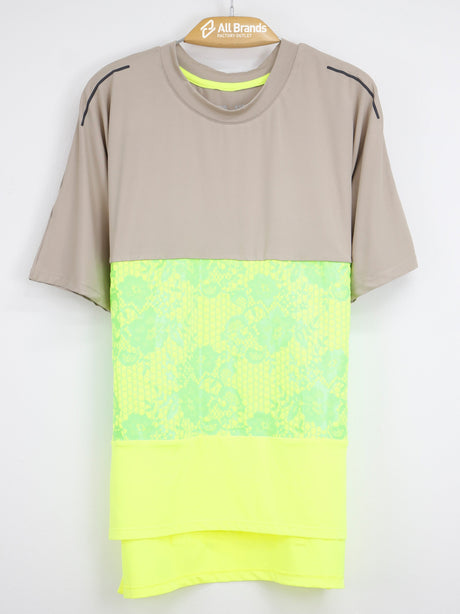 Image for Men's Floral Printed Sport T-Shirt,Beige/Light Green