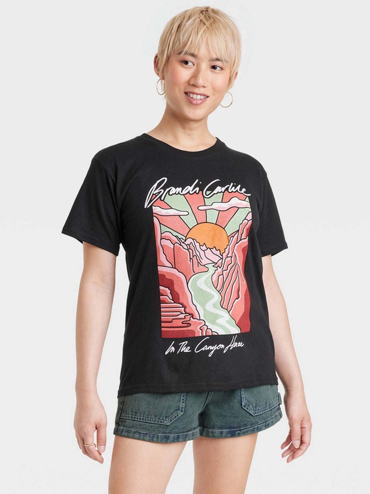 Image for Women's Graphic Printed T-Shirt,Black