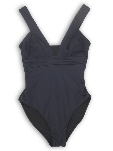 Image for Women's Plain Solid Swimsuit,Black