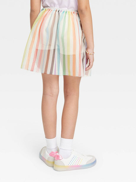 Image for Kids Girl Rainbow Mesh Skirt,Multi