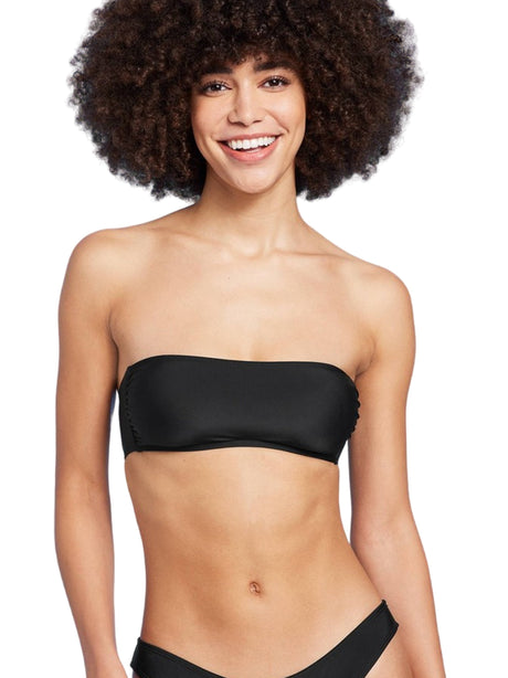 Image for Women's Pull Over Bandeau Bikini Top,Black