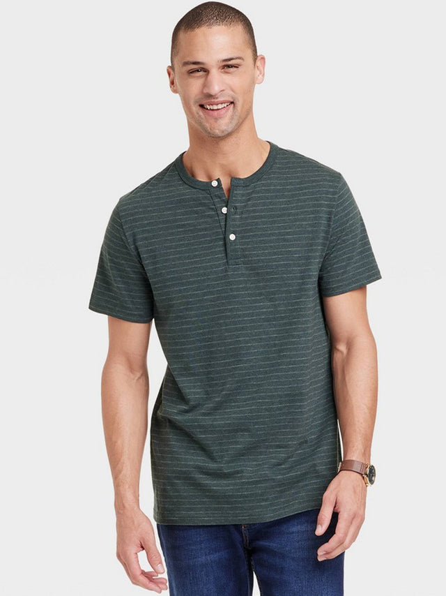 Image for Men's Striped Shirt,Green