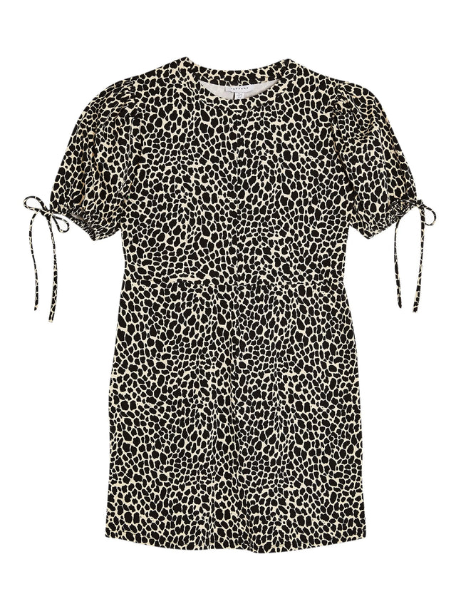 Image for Women's Animal Print Dress,Black/Beige